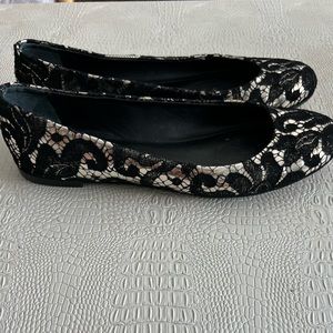 GIUSEPPE ZANOTTI Ballet Lace Gold Flats -  IT 37.5 US 7.5